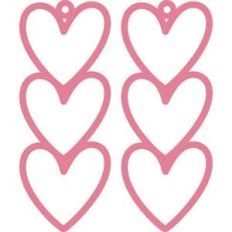 stacked heart earrings