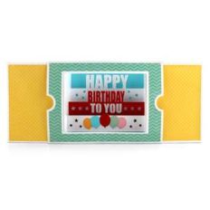 sliding shadow box card happy birthday to you