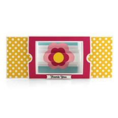 sliding shadow box card flower