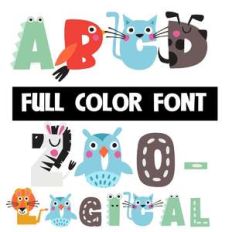 zoological color font