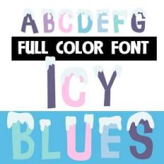 icy blues color font
