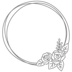 rose bouquet circle frame