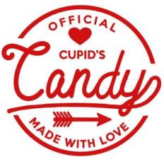 cupid's candy label and tag