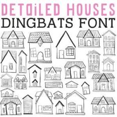 cg detailed houses dingbats