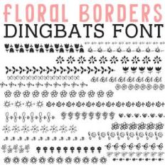 cg floral borders dingbats