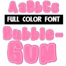 bubblegum color font