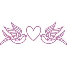 birds and heart border