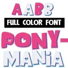 ponymania color font