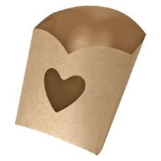 french fry box with heart cut out