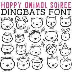 cg happy animal soiree dingbats