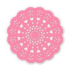 intricate hearts doily