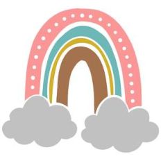 rainbow with cloud