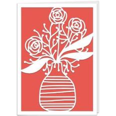 vase of flowers card