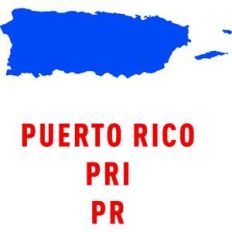 puerto rico country outline