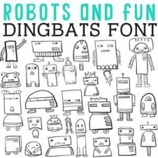 cg robots and fun dingbats