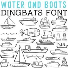 cg water and boats dingbats