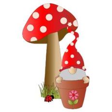gnome and mushroom