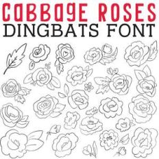 cg cabbage roses dingbats