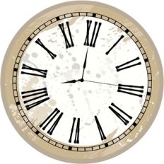 echo park distressed clock
