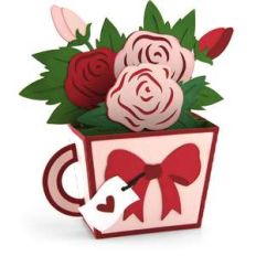 box card teacup valentine roses