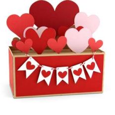 box card large valentine centerpiece