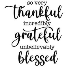 so thankful grateful blessed