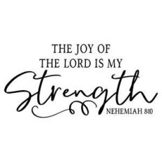 the joy of the lord is my strength