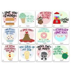 valentine stickers/tags