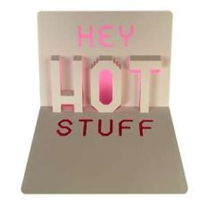 hey hot stuff popup card