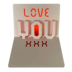 love you xxx popup card