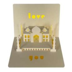 taj mahal love popup card