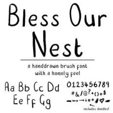 bless our nest font