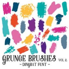 grunge brushes vol 2 dingbat font