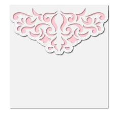 square damask envelope