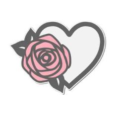 heart with rose