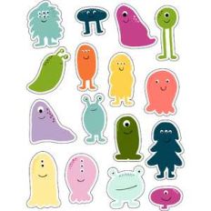 ml colorful monster stickers
