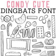 cg candy cute dingbats