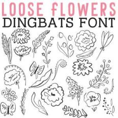 cg loose flowers dingbats
