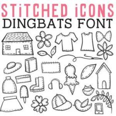cg stitched icons dingbats