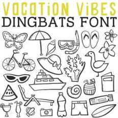 cg vacation vibes dingbats