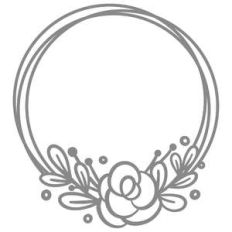 round simple floral border