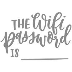 the wifi password is