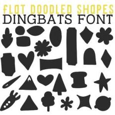 cg flat doodled shapes dingbats