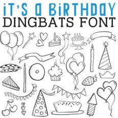 cg it's a birthday dingbats