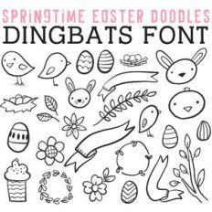 cg springtime easter doodles dingbats