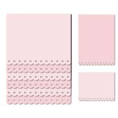 scalloped hearts note page card set