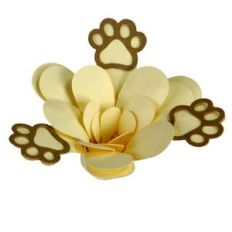 paw print fun flower