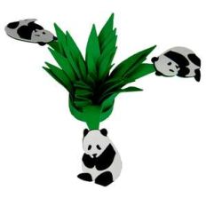 panda fun flower
