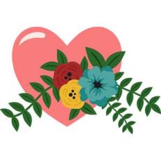 heart with flowers