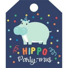 hippo party-bus tag